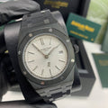 Audemars Piguet Royal Oak White Dial Black Watch Mens Watch Best Sale UK Reps