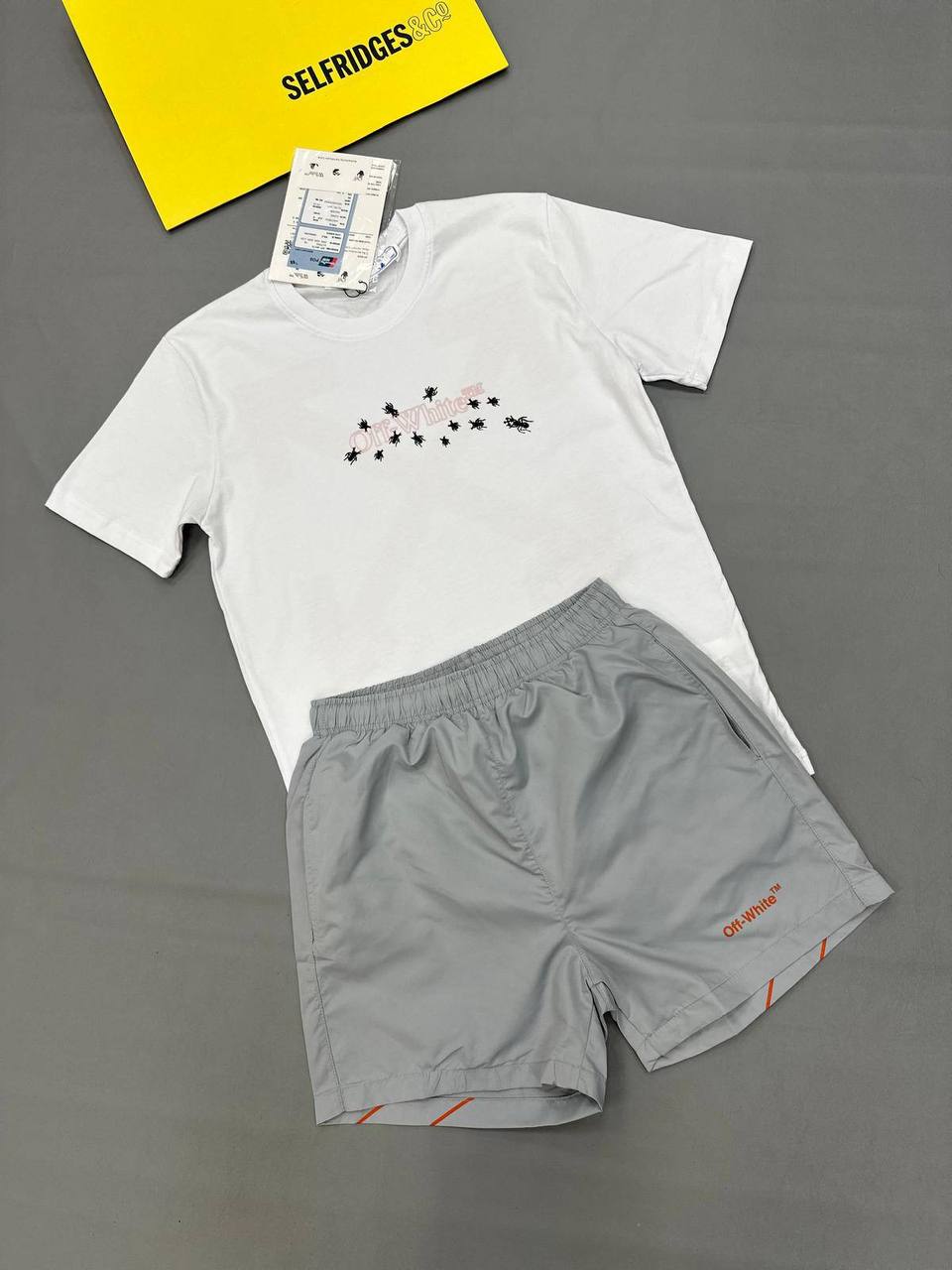 Off-White Graphic Streetwear T-Shirts & Shorts Sets in Multiple Colors Mens UK Reps AAA Quality