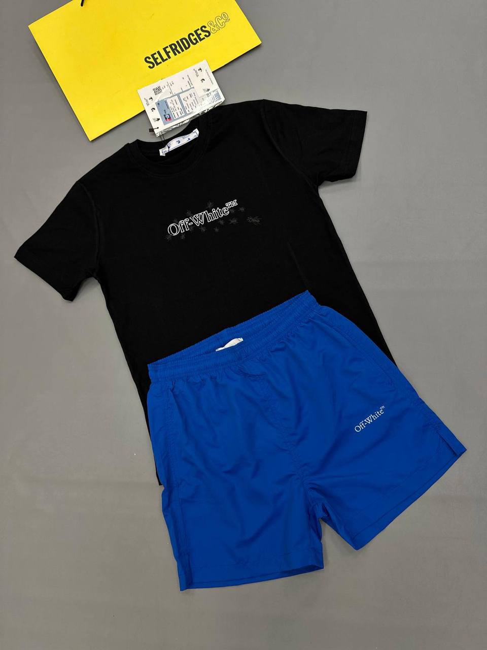 Off-White Logo T-Shirts & Shorts Sets Mens UK Reps AAA Quality