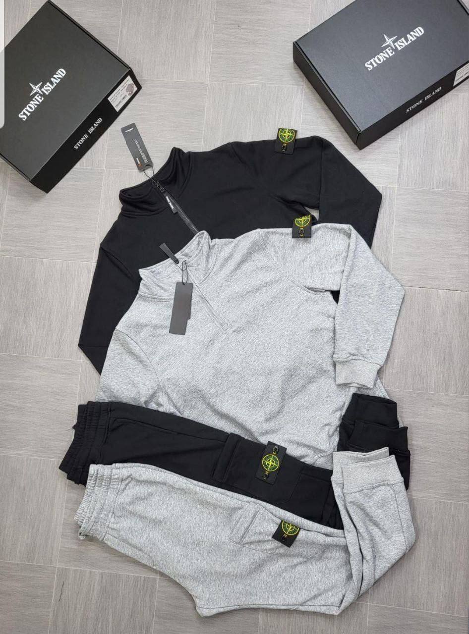 Stone Island Half-Zip Tracksuit Mens in 2 Colors UK Reps AAA Quality