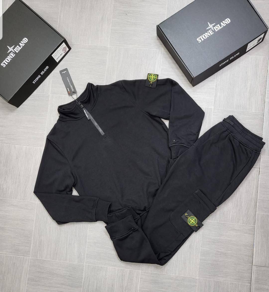 Stone Island Half-Zip Tracksuit Mens in 2 Colors UK Reps AAA Quality
