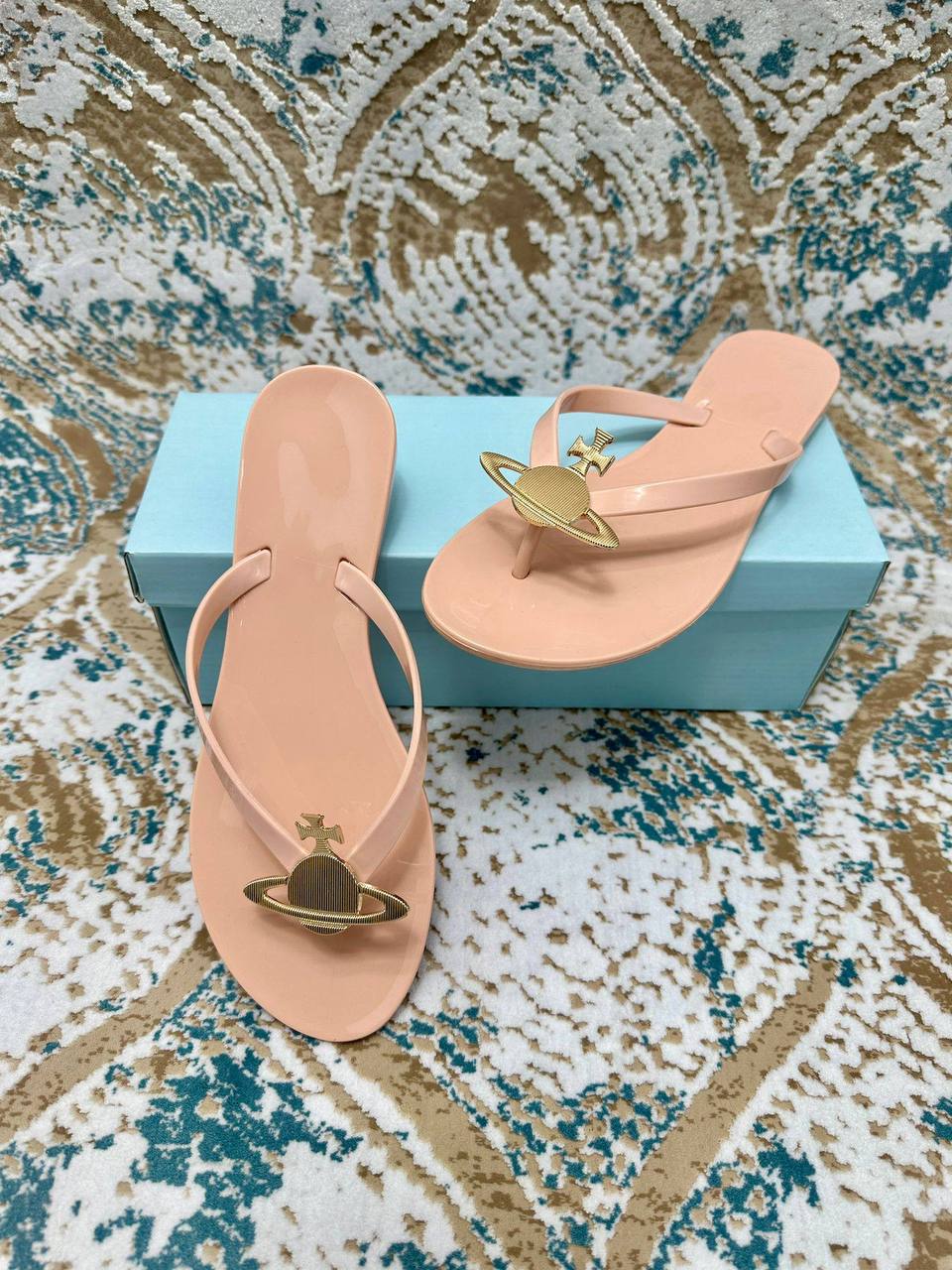Vivienne Westwood x Melissa Harmonic Blush Pink Sliders Women UK Reps AAA Quality