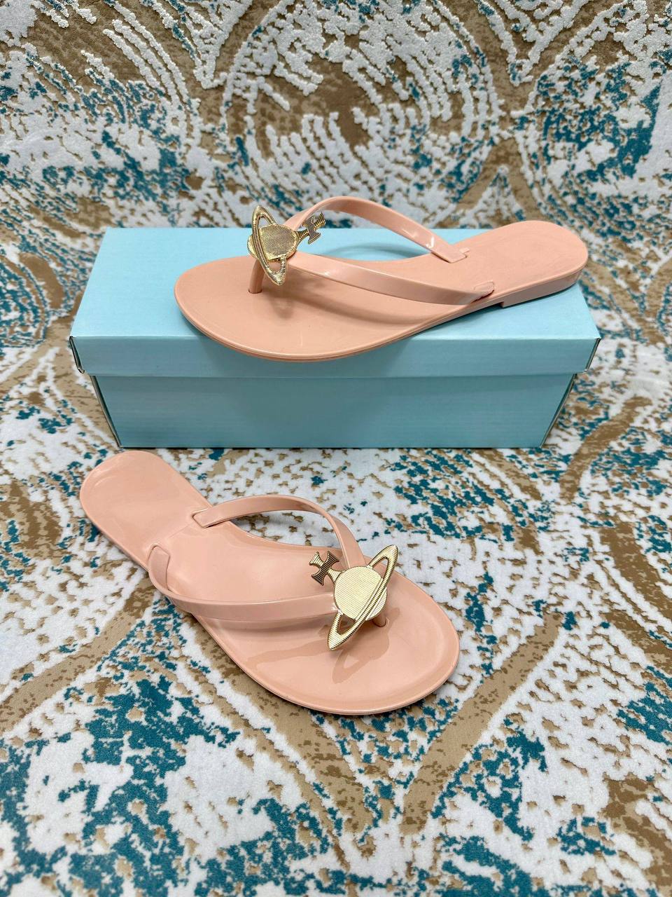 Vivienne Westwood x Melissa Harmonic Blush Pink Sliders Women UK Reps AAA Quality
