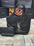 Saint Laurent Icare Maxi Womens Bag Silver Logo UK Reps AAA Quality