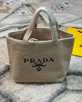 Prada Logo Contrast Tote Bag Women UK Reps AAA Quality