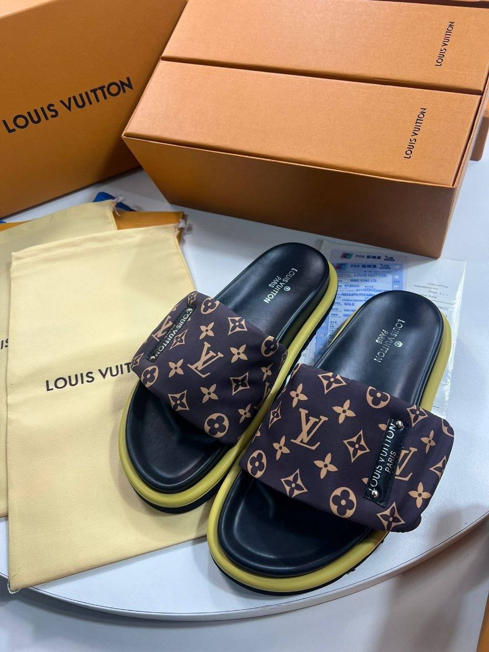 Louis Vuitton Pillow Flat Sandals Monogram Women UK Reps AAA Quality