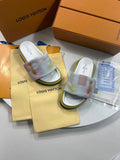 Louis Vuitton Pillow Flat Sandals Pastel Damier Women UK Reps AAA Quality