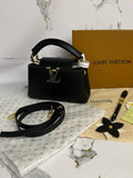 Louis Vuitton Taurillon Leather Women Bags Black UK Reps AAA Quality