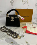Louis Vuitton Leather Bags Womens Black UK Reps AAA Quality