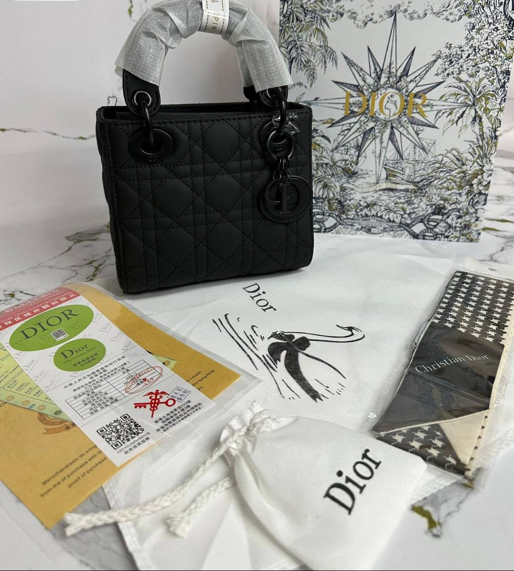 Dior Ultramatte Black Champagne Bags Womens UK Reps AAA Quality