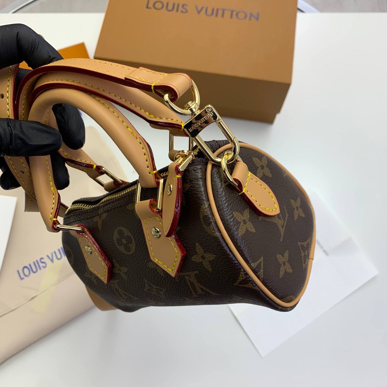 Louis Vuitton Nano Monogram Bags Womens UK Reps AAA Quality