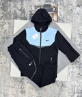 Nike Windrunner Black/Blue Tracksuits Mens UK Reps AAA Quality
