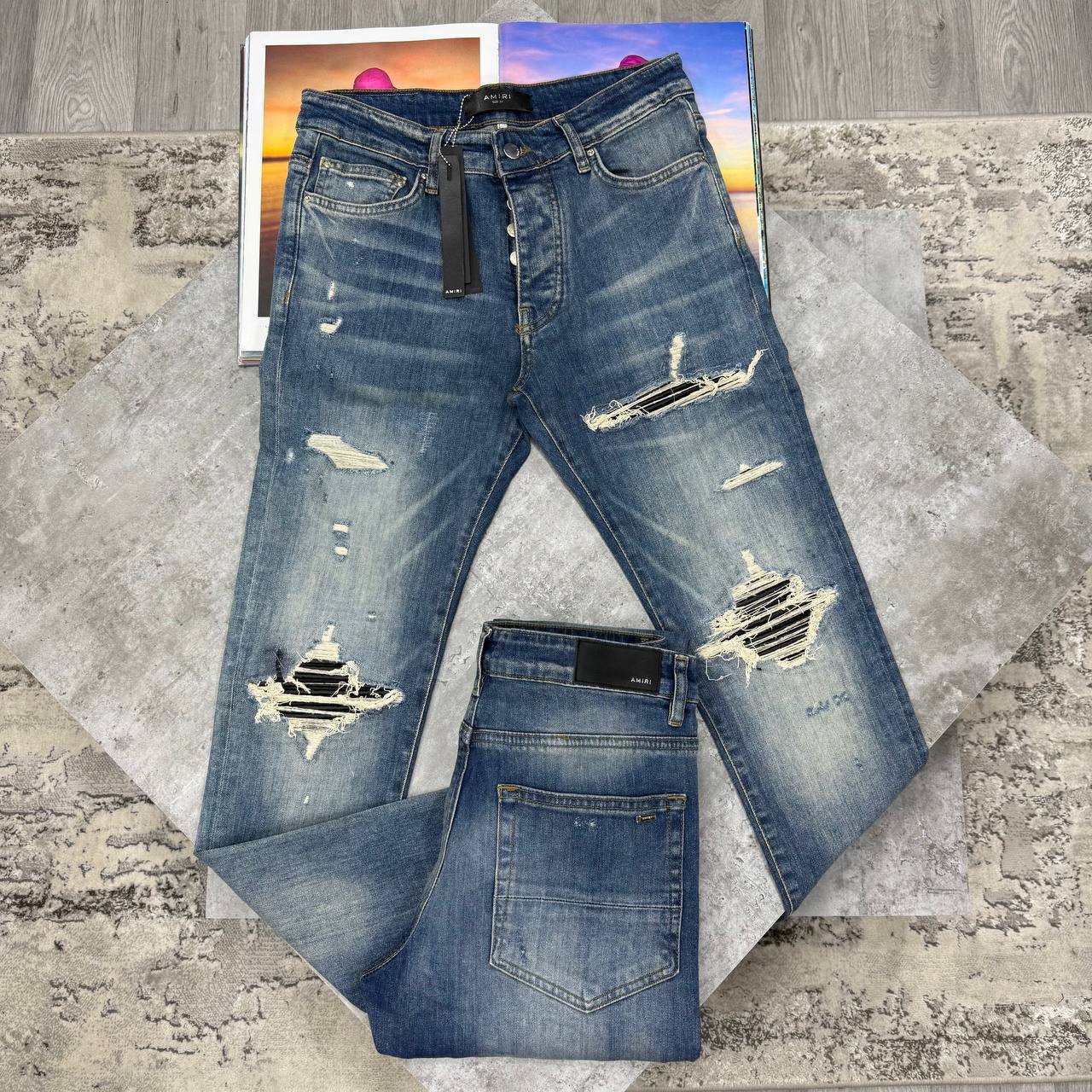 Amiri Deep Classic Indigo Skinny Jeans in Multiple Waist Sizes Mens UK Reps AAA Quality