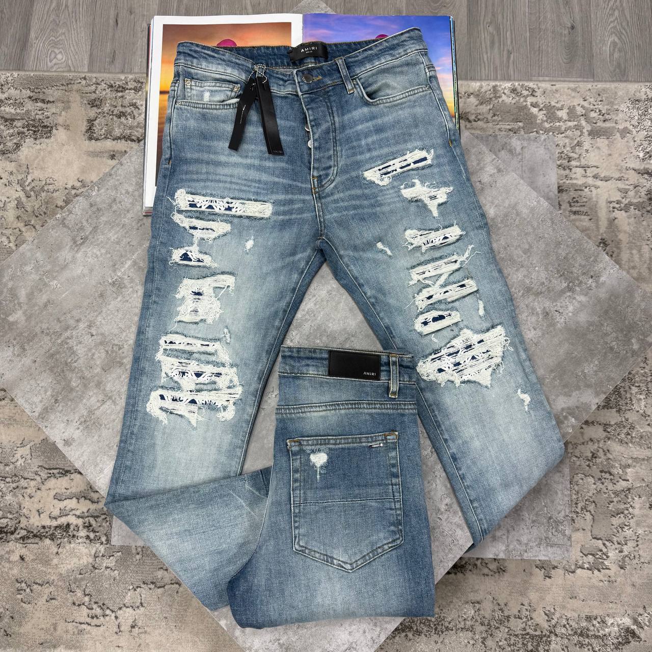 Amiri Distressed Slim Jeans in Multiple Waist Sizes Mens UK Reps AAA Quality