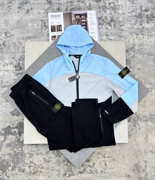 Stone Island Streetwear Styling Tracksuits Mens in Grey/Black UK Reps AAA Quality