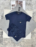 Prada Re-Nylon and Jersey Men's Navy T-Shirts and Shorts UK Reps AAA Quality