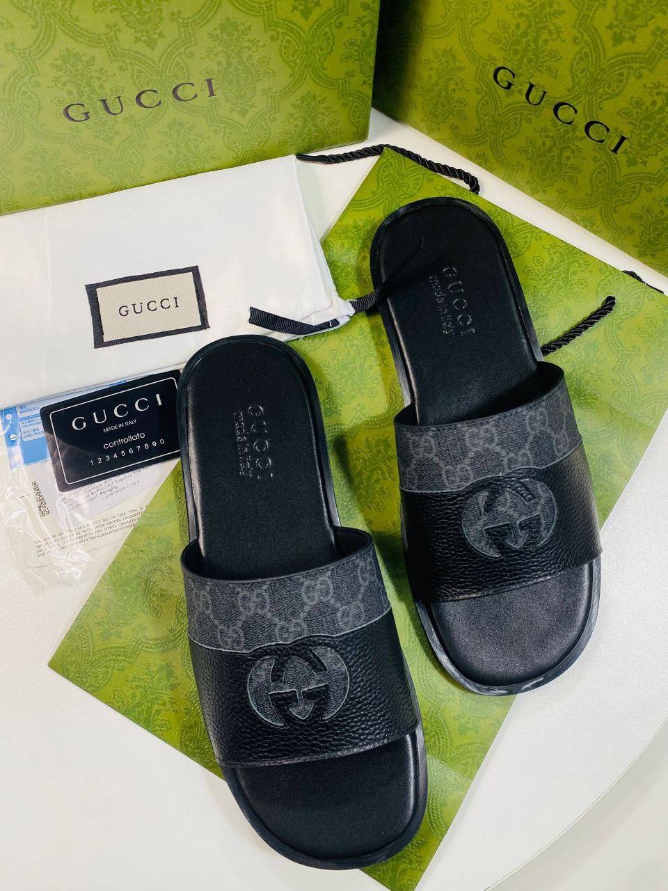 Gucci Interlocking G Slide Mens UK Reps AAA Quality