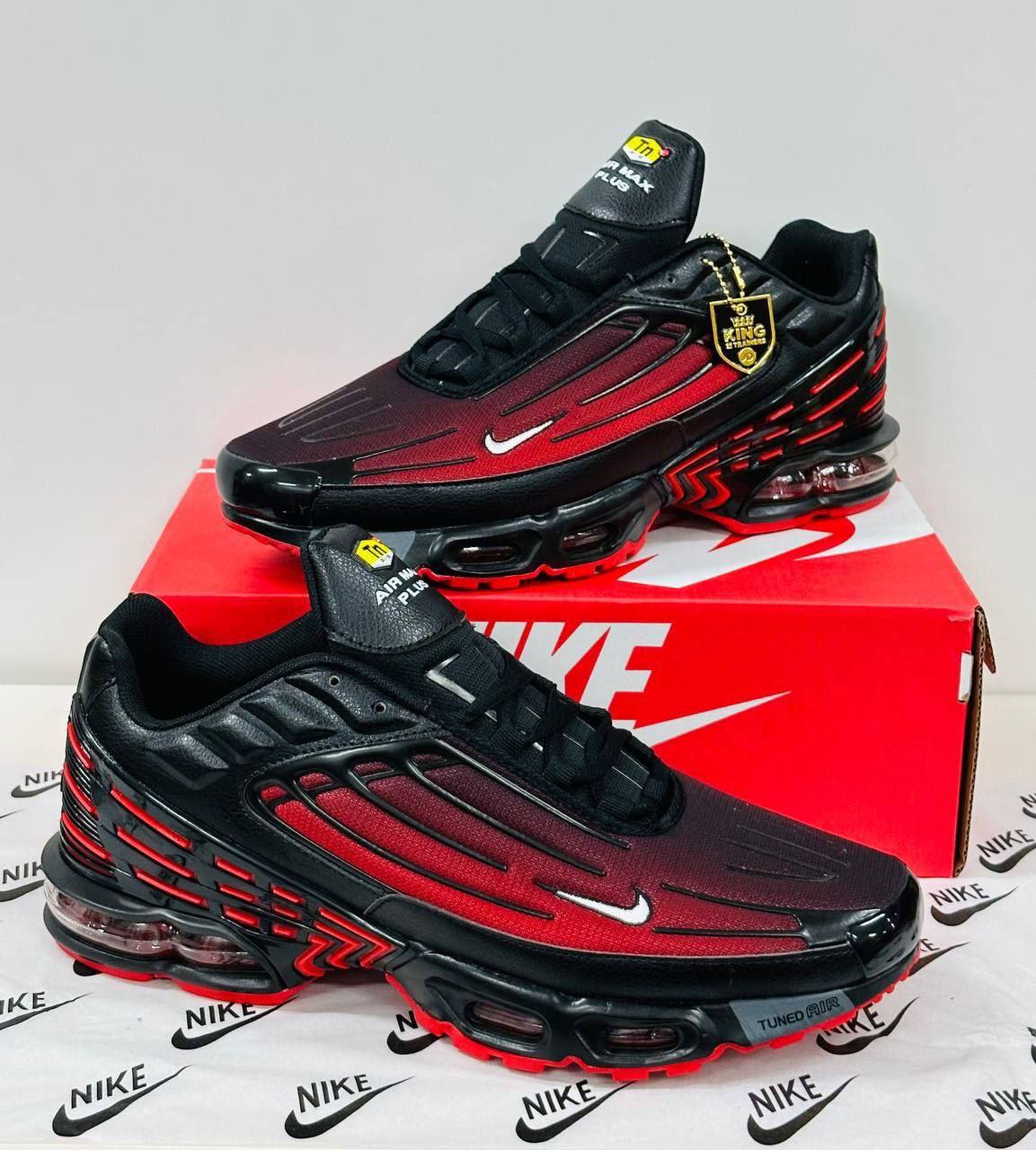 Nike Air Max Plus TN 3 Black Red Mens Trainers Best Sale UK Reps AAA Quality