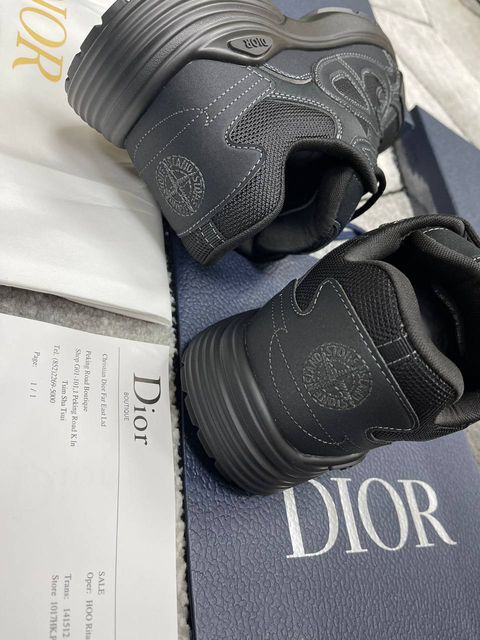 Christian Dior B30 X Stone Island Black Mens Sneakers Best Sale UK Reps AAA Quality