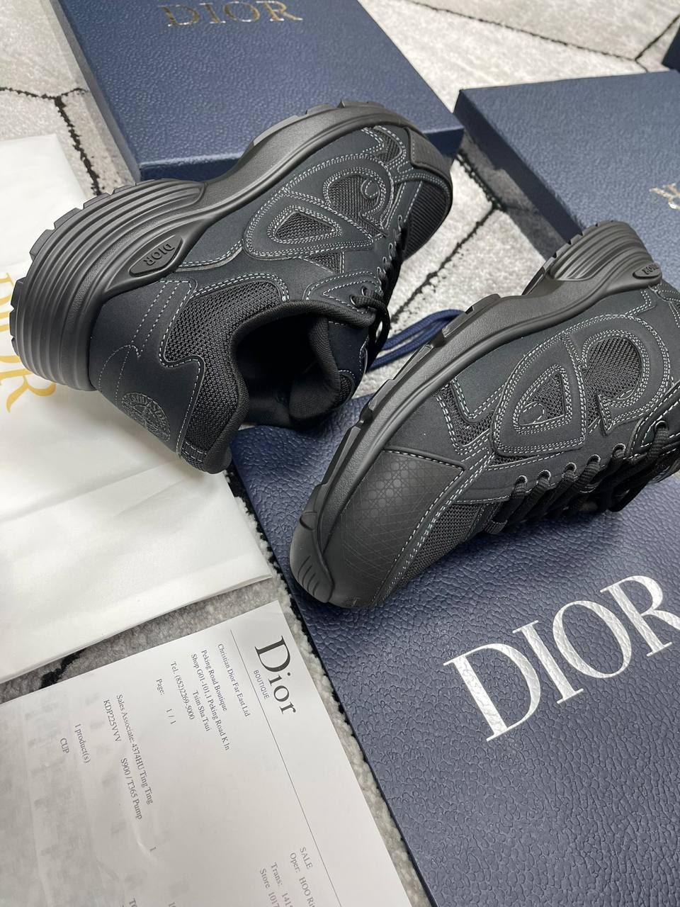 Christian Dior B30 X Stone Island Black Mens Sneakers Best Sale UK Reps AAA Quality