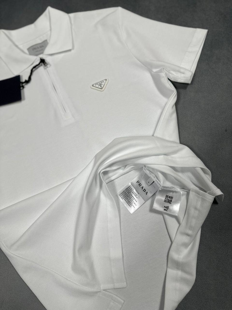 Prada Quarter-Zip Polo Shirts Mens in Multiple Colors UK Reps AAA Quality