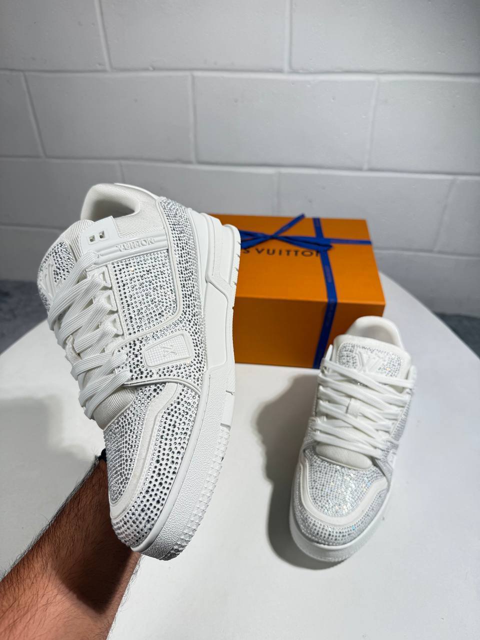Louis Vuitton LV Maxi Breathable Casual  White Trainers Mens Trendy Best Sale UK Reps AAA Quality