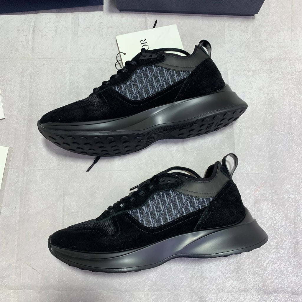 Christian Dior B25 Runner Black Oblique Suede Herren Mens Sneakers Best Sale UK Reps AAA Quality