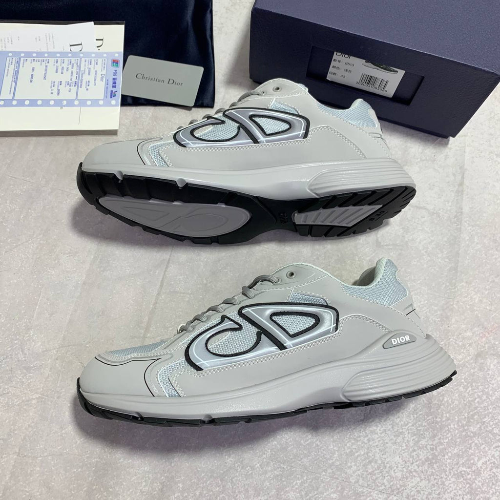 Dior B30 Countdown Trainers Mens Light Grey Technical Fabric UK Reps AAA Quality