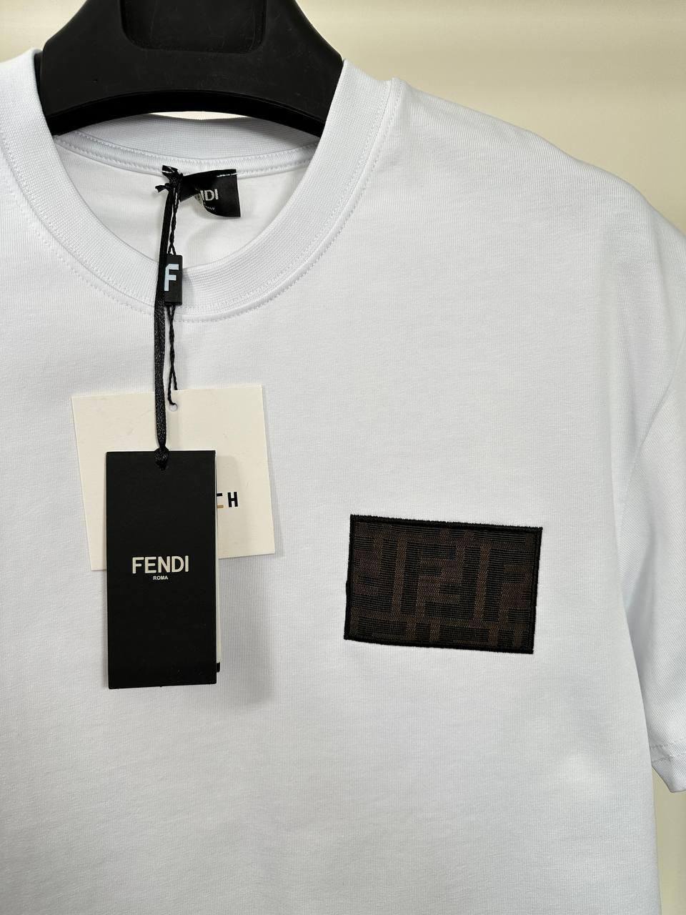 Fendi FF Monogram T-Shirts Mens in 2 Colors Best Sale UK Reps AAA Quality
