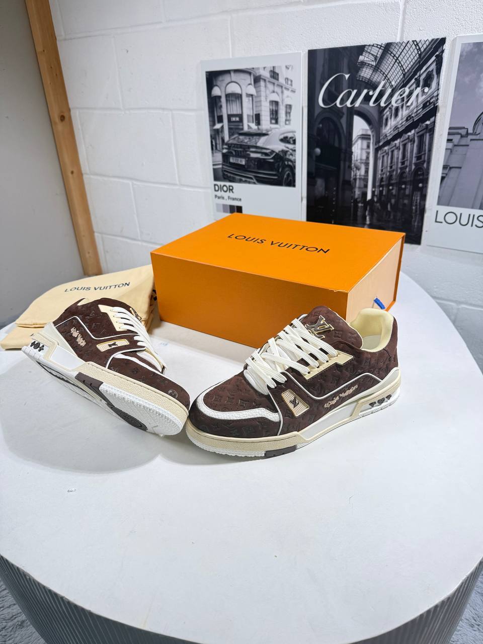 Louis Vuitton LV Trainers Brown Men's Best Sale UK Reps AAA Quality