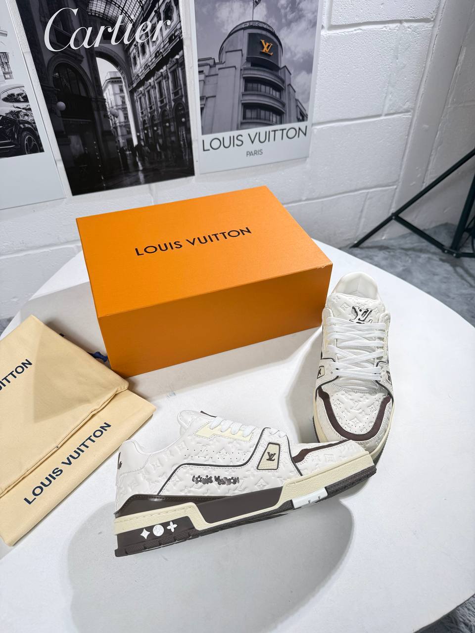 Louis Vuitton LV Trainers White/Brown Men's Best Sale UK Reps AAA Quality