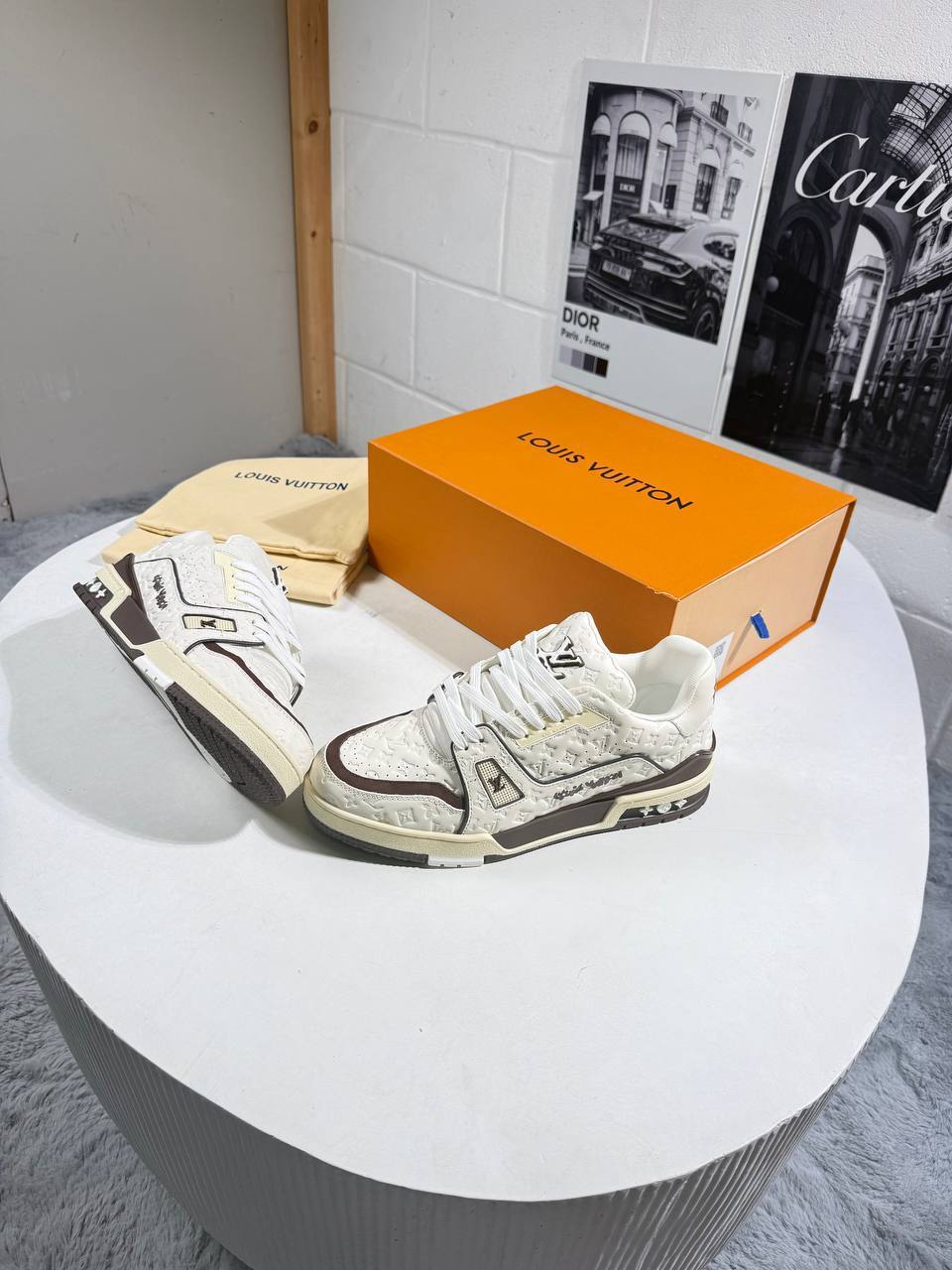 Louis Vuitton LV Trainers White/Brown Men's Best Sale UK Reps AAA Quality