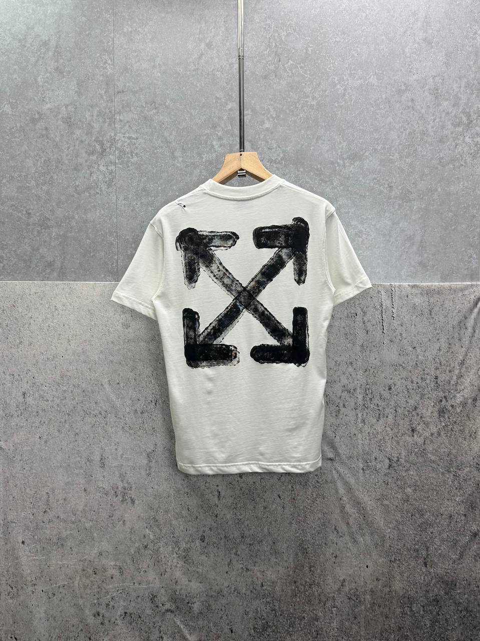 Off-White Spray Arrow T-Shirts Mens in 2 Colors Short Sleeves UK Reps AAA Quality