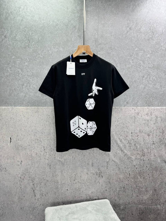 Off-White Dices Skate T-Shirts Mens in 2 Colors Short Sleeves UK Reps AAA Quality