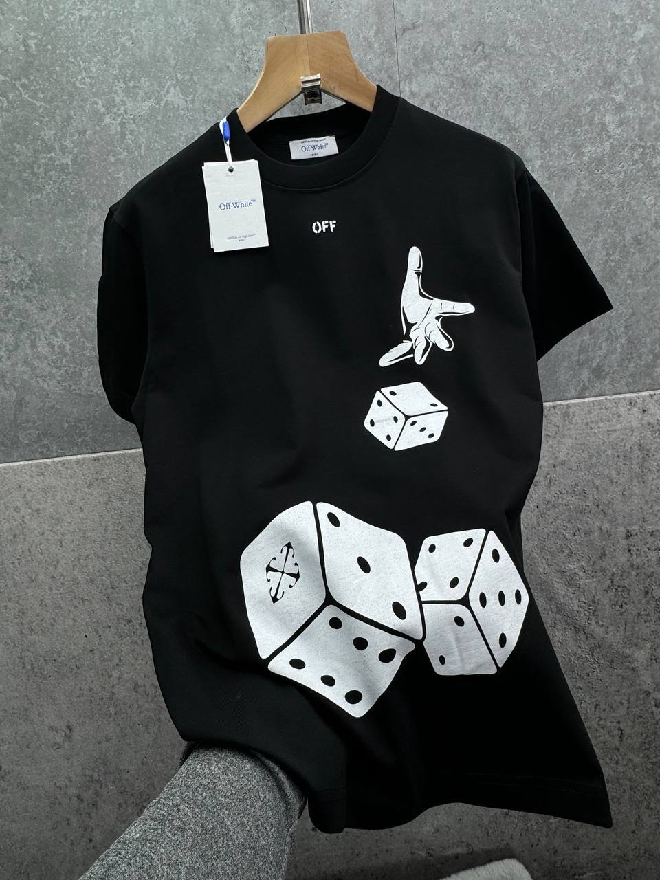 Off-White Dices Skate T-Shirts Mens in 2 Colors Short Sleeves UK Reps AAA Quality