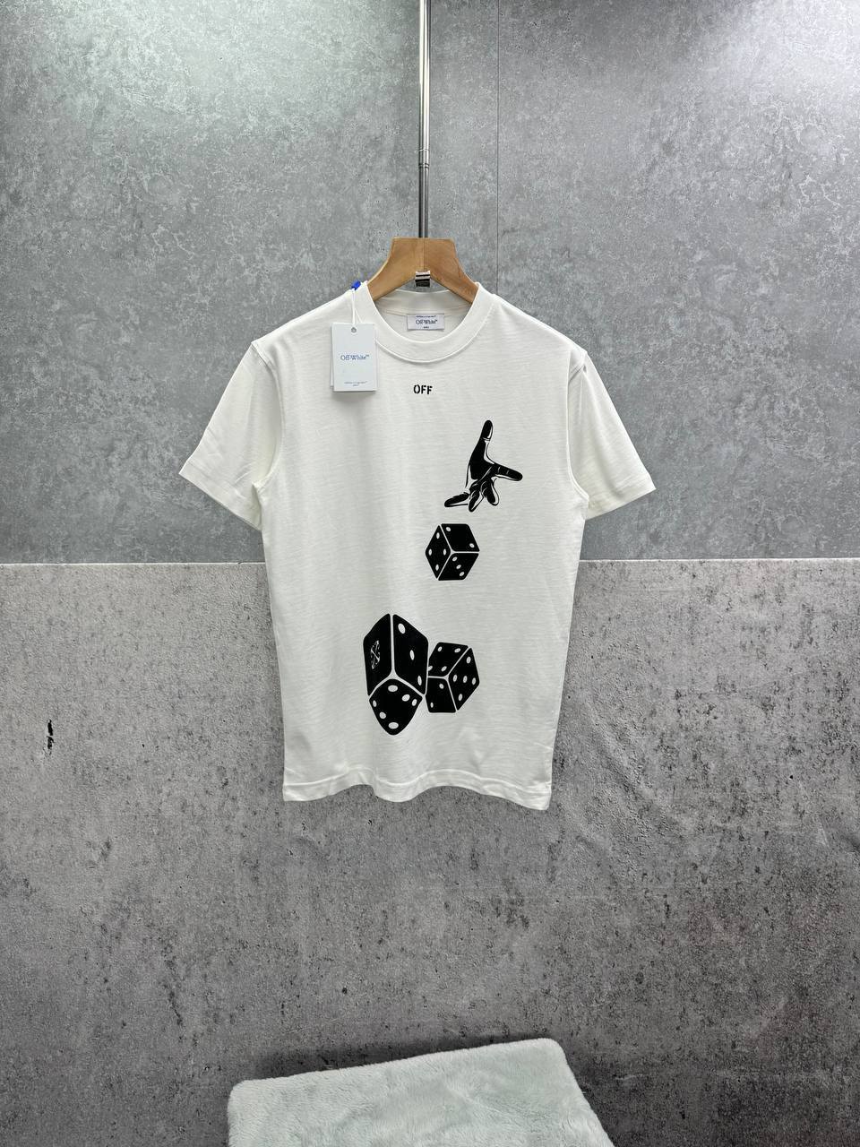 Off-White Dices Skate T-Shirts Mens in 2 Colors Short Sleeves UK Reps AAA Quality
