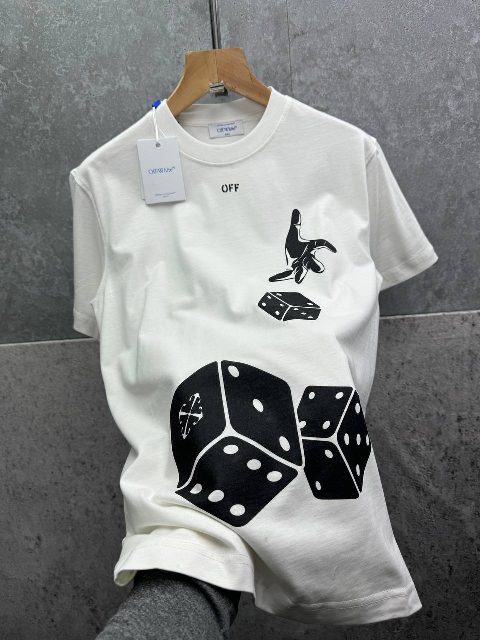 Off-White Dices Skate T-Shirts Mens in 2 Colors Short Sleeves UK Reps AAA Quality