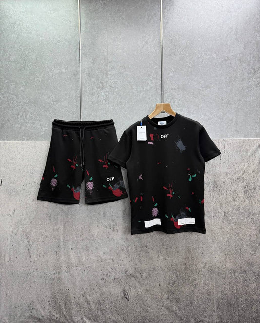 Off-White Ink Arrow Slim Logo T-Shirts & Shorts Sets Mens in Multiple Colors UK Reps AAA Quality