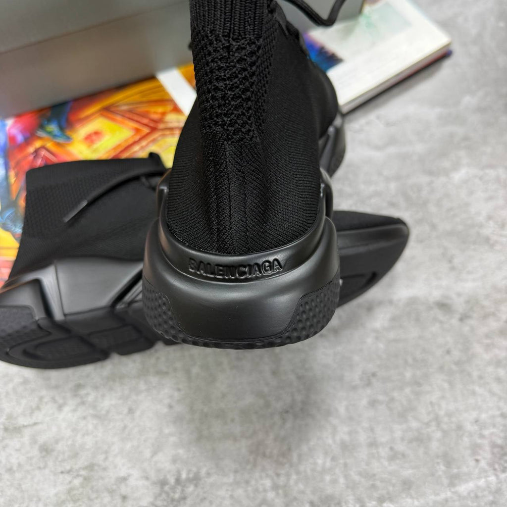 Balenciaga Speed 2.0 Lace-Up Trainers Men's in Black Best Sale UK Reps AAA Quality