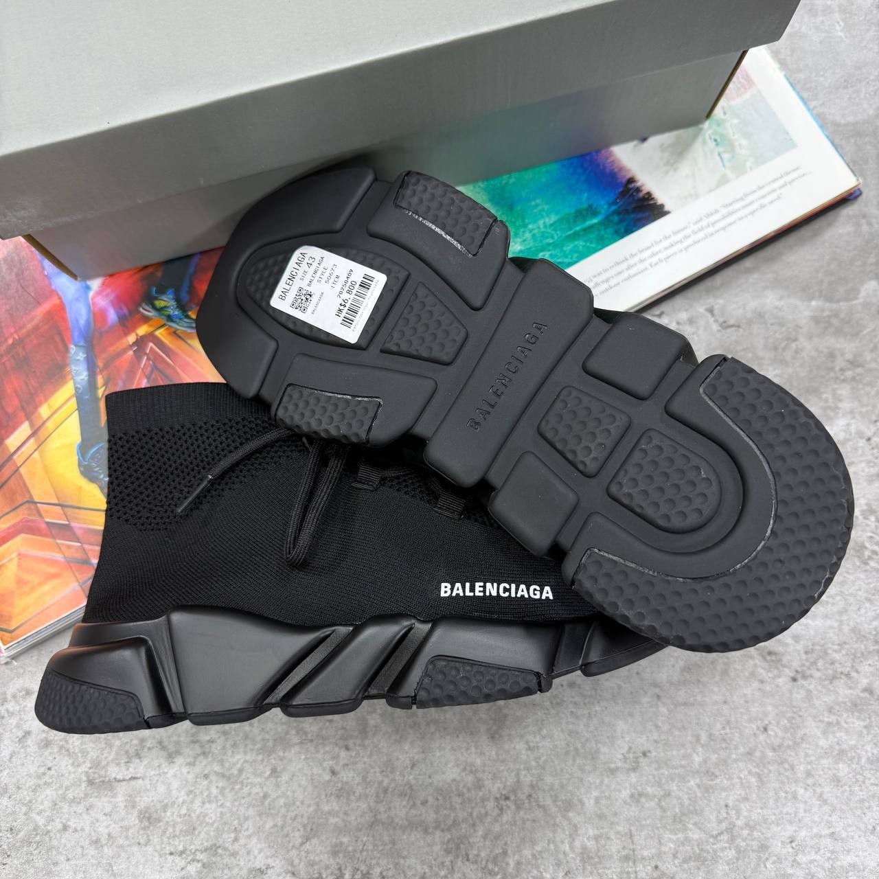 Balenciaga Speed 2.0 Lace-Up Trainers Men's in Black Best Sale UK Reps AAA Quality