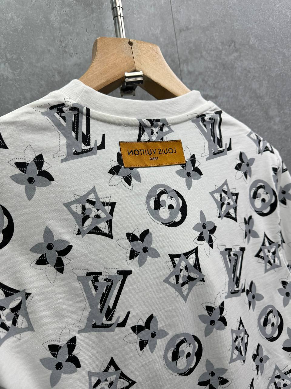 Louis Vuitton Monogram Presbyopic Full Print T-Shirts Mens in 2 Colors UK Reps AAA Quality