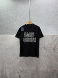 Louis Vuitton Embroidered Logo T-Shirts Mens in Black Color UK Reps AAA Quality