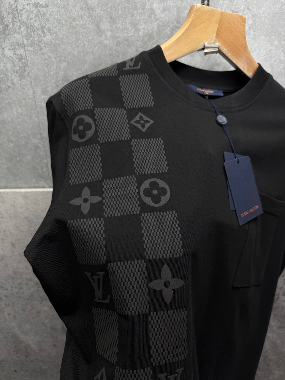 Louis Vuitton LV Damier T-Shirts Mens in 2 Colors UK Reps AAA Quality