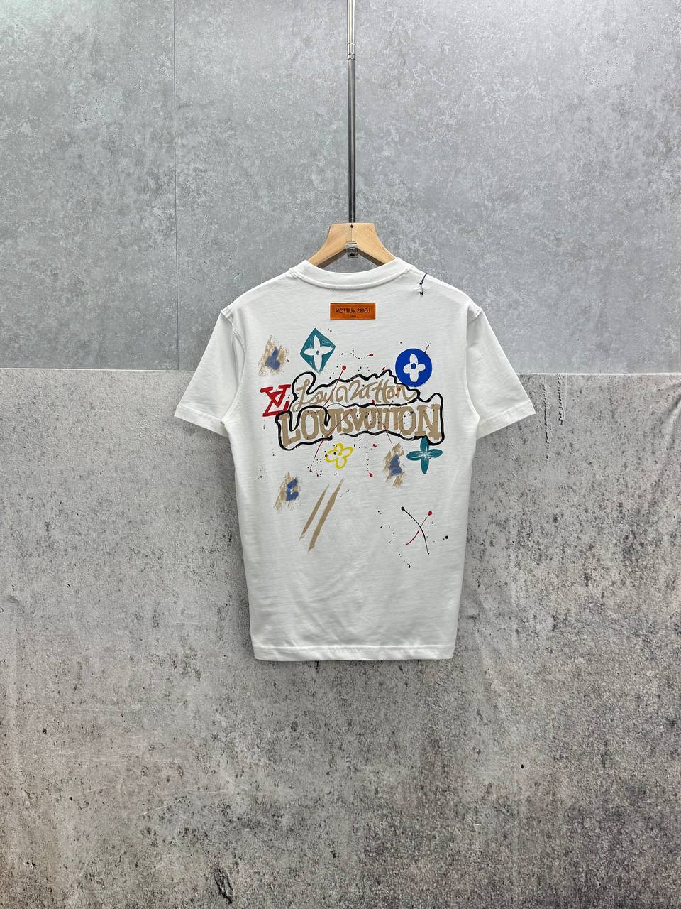 Louis Vuitton Splash Pattern T-Shirts Mens in 2 Colors UK Reps AAA Quality
