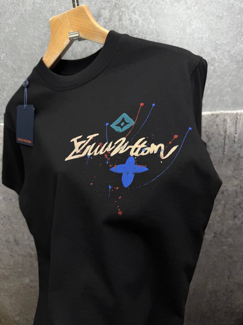 Louis Vuitton Splash Pattern T-Shirts Mens in 2 Colors UK Reps AAA Quality