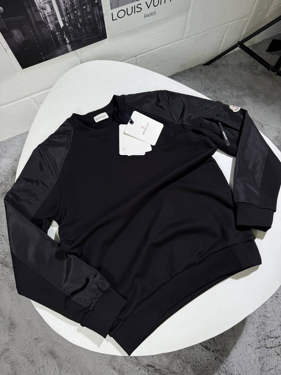Moncler Crew Neck Full Sleeves Logo Patch Jumpers for Men in Multiple Colors UK Reps AAA Quality