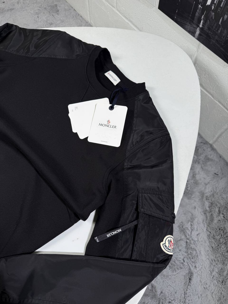 Moncler Crew Neck Full Sleeves Logo Patch Jumpers for Men in Multiple Colors UK Reps AAA Quality