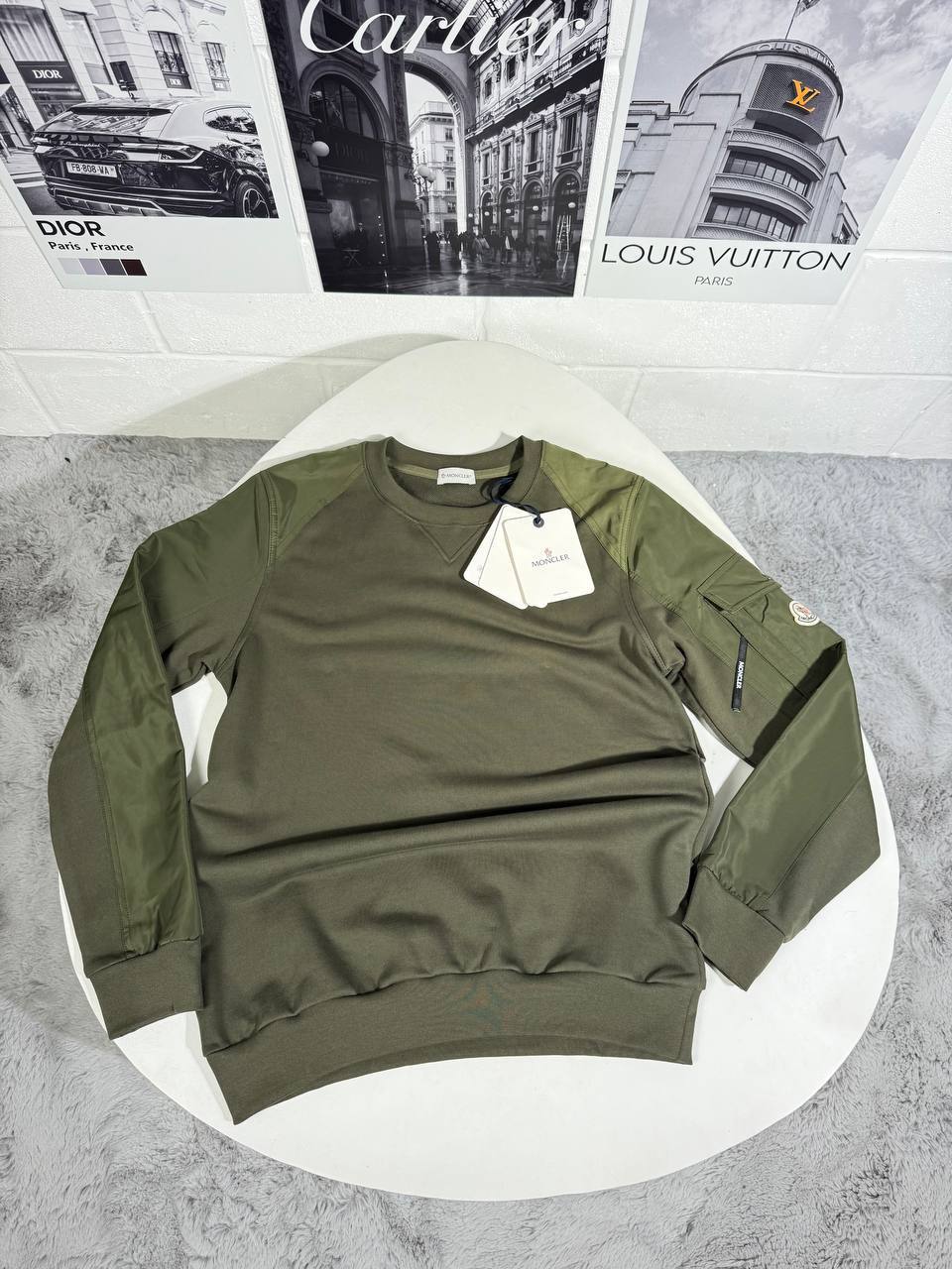 Moncler Crew Neck Full Sleeves Logo Patch Jumpers for Men in Multiple Colors UK Reps AAA Quality