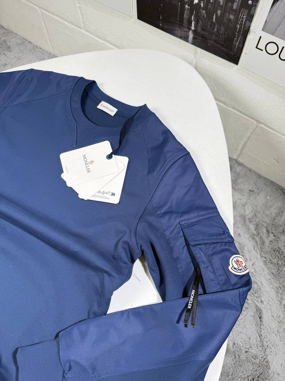 Moncler Crew Neck Full Sleeves Logo Patch Jumpers for Men in Multiple Colors UK Reps AAA Quality