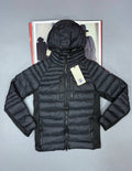 Canada Goose Men Hooded Puffer Logo Patch Jackets in 2 Colors UK Reps AAA Quality